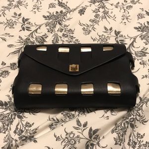 Gold and Black Clutch Purse.